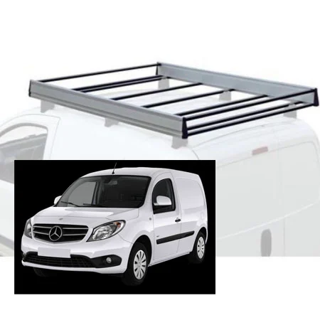 Galerie pour Mercedes Citan aluminium - Éclairage de qualité avec frais de port offerts Galerie en aluminium soudé & échelle coulissante Mercedes Sprinter 3 2018+  L2H1