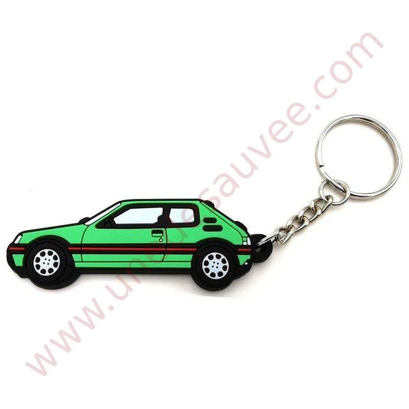 PORTE-CLÉ PEUGEOT 205 GTI VERT GRIFFE FLUORITE - Saldi Straordinari – Offerte Speciali Disponibili Adesso pur