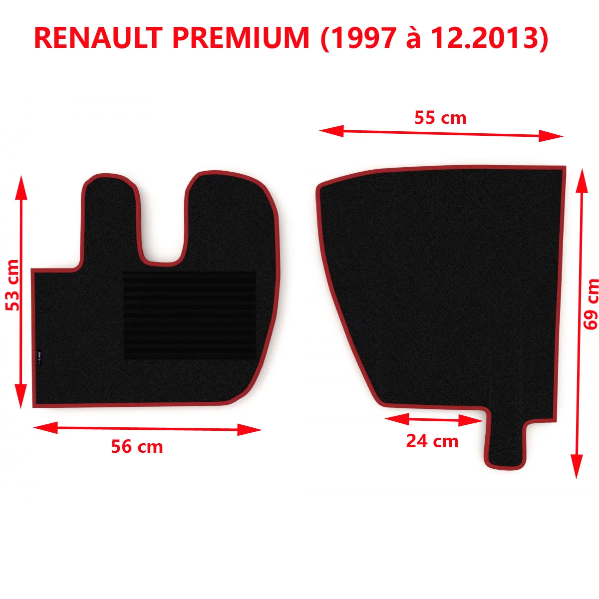 Tapis conducteur Renault Premium produit décembre moquette noir Accessoires Outdoor Liberté Mouvement