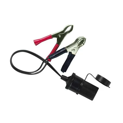 Prise allume-cigare avec pince de batterie 12/24V - Accessoires Outdoor pour Plus de Liberté de Mouvement Prise allume-cigare femelle 12V 24V Câble de charge 2 pieds avec pinces  crocodile Fusible 25A pour sécurité accrue