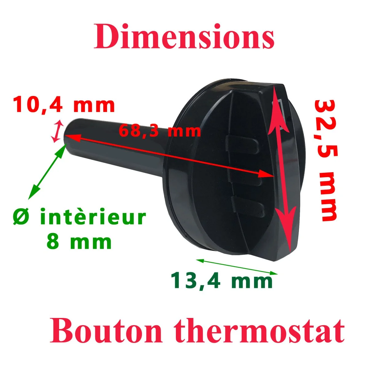 Dometic, bouton rotatif thermostat noir RMS8500, RM8400, RM8500, RML8550, RMS8400, RMS8500, RMSL8500 - Accessoires Outdoor pour Plus de Liberté de Mouvement clair
