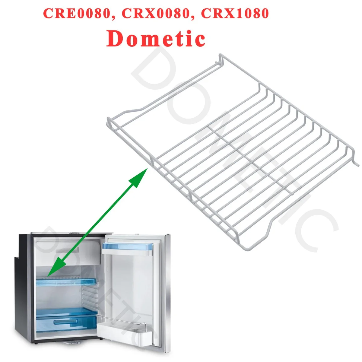 Dometic, clayette, ou étagère ou grille des réfrigerateurs CRE0080, CRX0080, CRX1080 - Accessoires Outdoor pour Plus de Liberté de Mouvement - {'count': 1, 'name': 'CR-1050'}