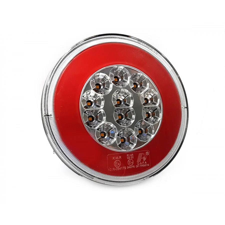 Feu arrière rond encastrable diametre 13,9 cm deux fonctions 29 leds 12/24 V - Accessoires Outdoor pour Plus de Liberté de Mouvement Feu multifonction arrière 12 led 12/24V avec 3 fonctions: feu stop et feu  de position et feu clignotant