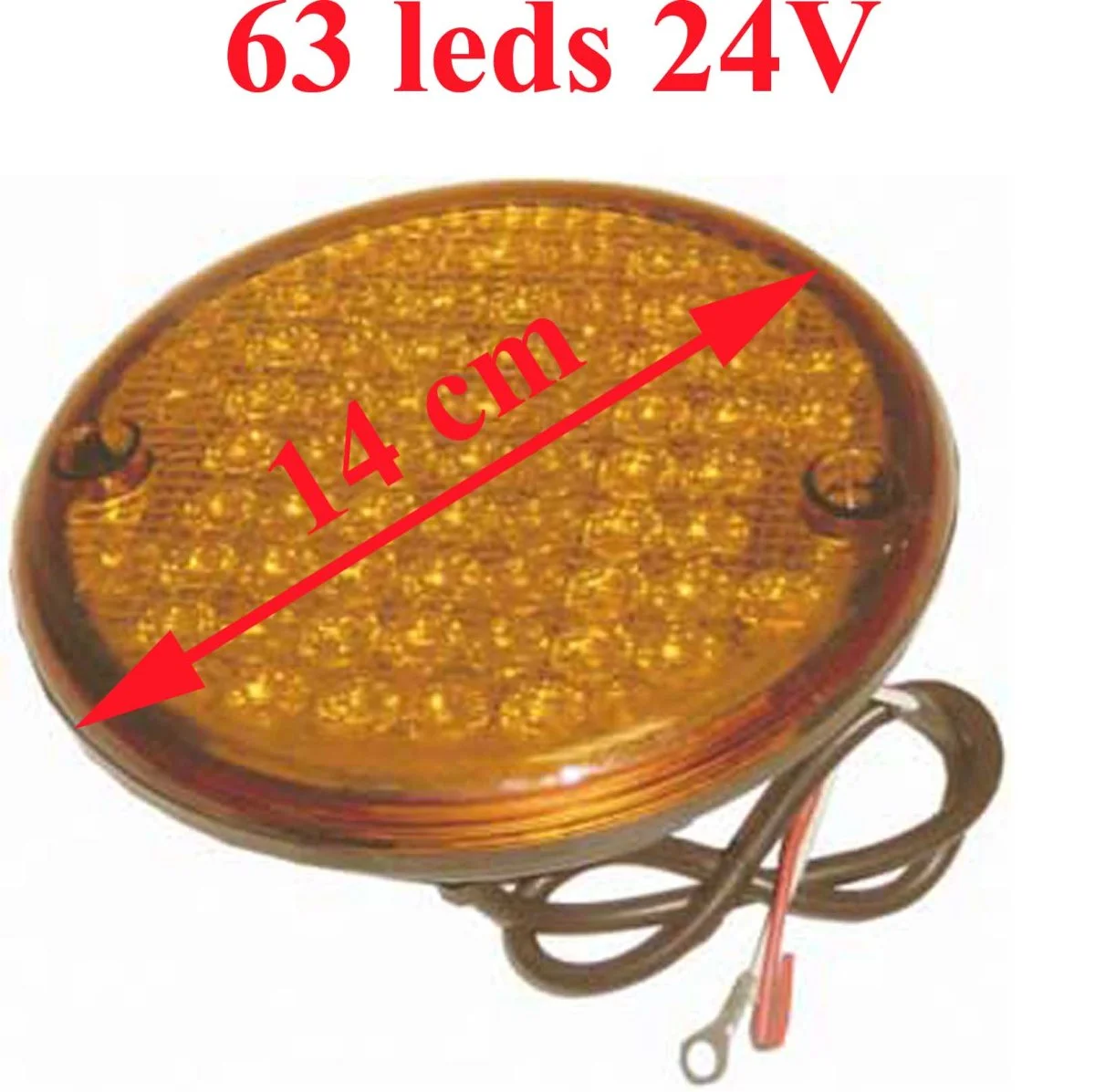 Feu arrière rond 63 leds 24 V couleur au choix - Accessoires Outdoor pour Plus AUTO de Liberté de Mouvement