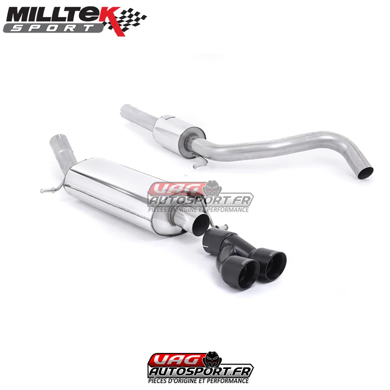 Demi-ligne (CatBack) – Avec silencieux intermédiaire – Sorties Twin GT80 Cerakote Black – Audi A1 S-Line 1.4 TFSI 122cv – SSXAU458 – Milltek - Saldi Straordinari – Offerte Speciali Disponibili Adesso MILLTEK SSXAU121 : Ligne d'échappement avec silencieux
