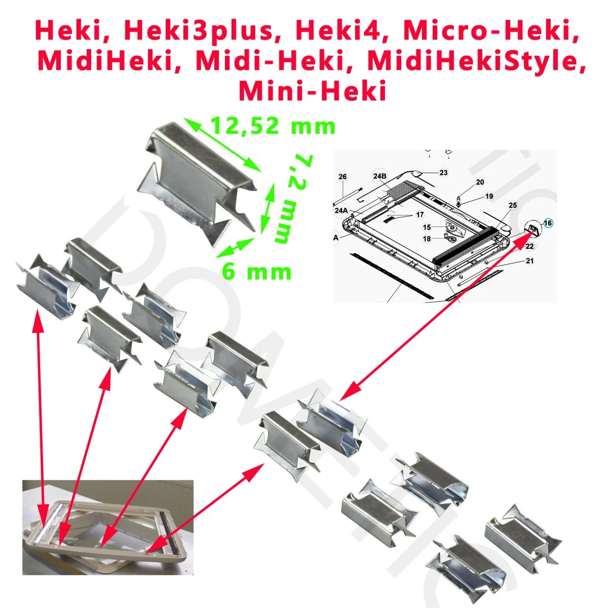 Lot pinces Heki Heki4 Micro-Heki MidiHeki Midi Heki Mini-Heki Art1368 Dometic Accessoires Outdoor Liberté Mouvement