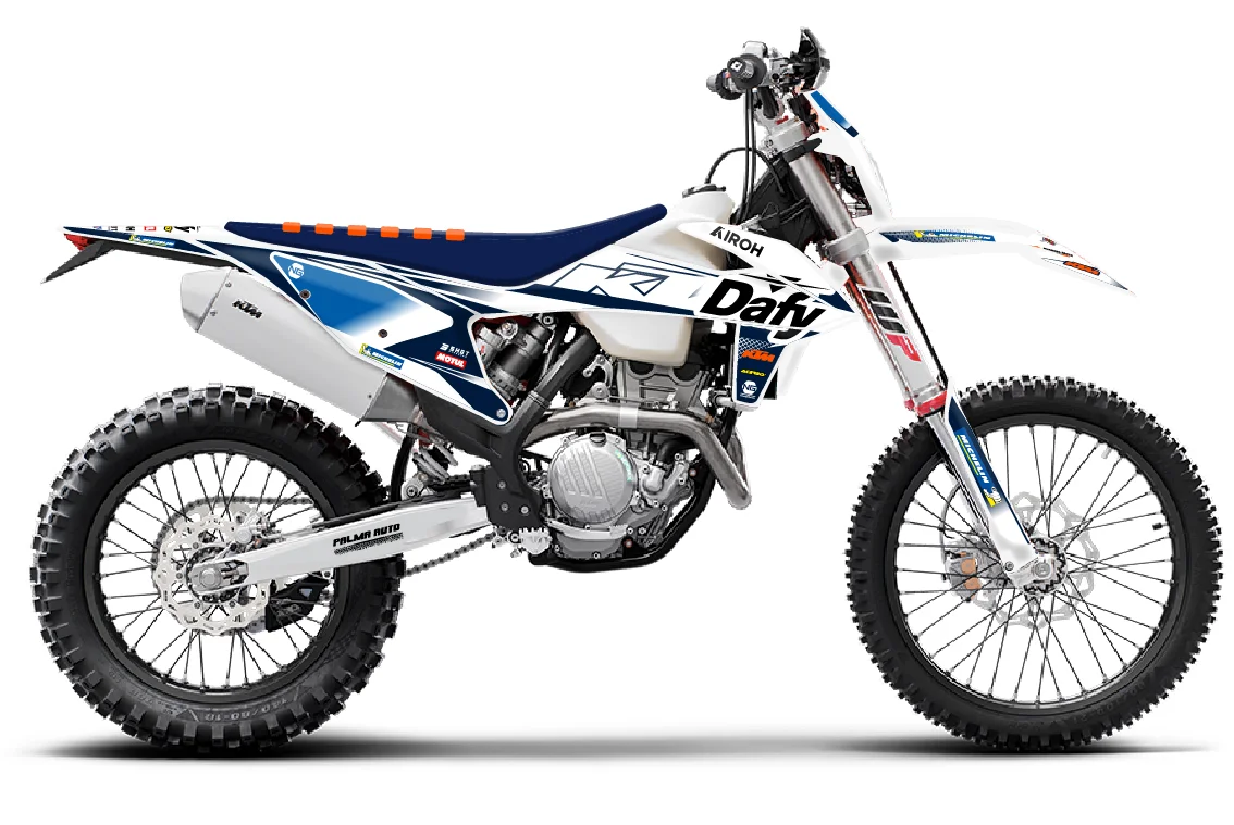 Kit NG KTM 250 450 EXC EXCF TPI -> DAFY Enduro Team White Expériences Mémorables Extérieur