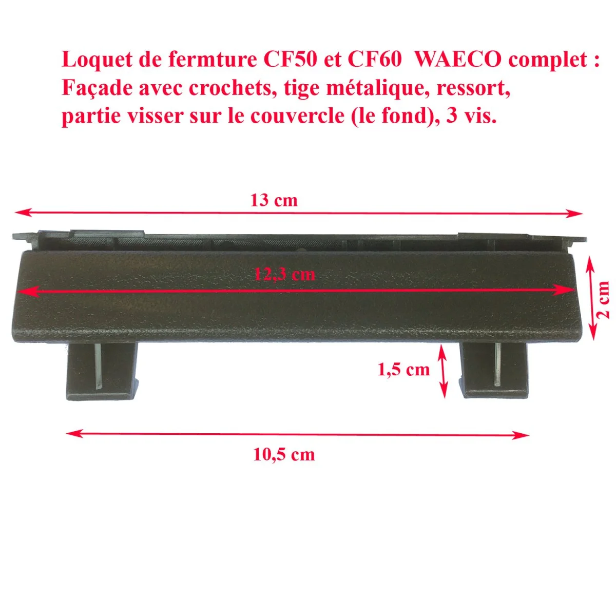 Système de fermeture ou loquet du couvercle pour CF50, CF60 Dometic Waeco - Accessoires Outdoor pour Plus de Liberté de Mouvement - {'count': 1, 'name': 'origine'}