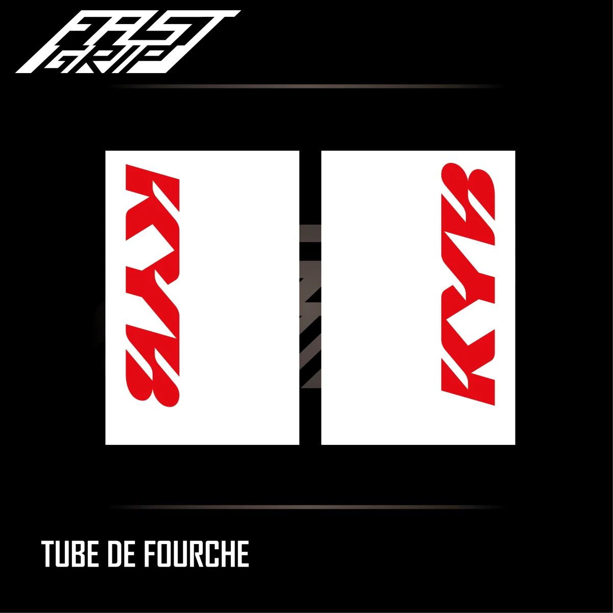 Kit autocollant tube de fourche KAYABA fond blanc - Tout pour Créer des Expériences Mémorables en Extérieur Kit déco de Tube de Fourche - 100% Personnalisé - Fifty Design