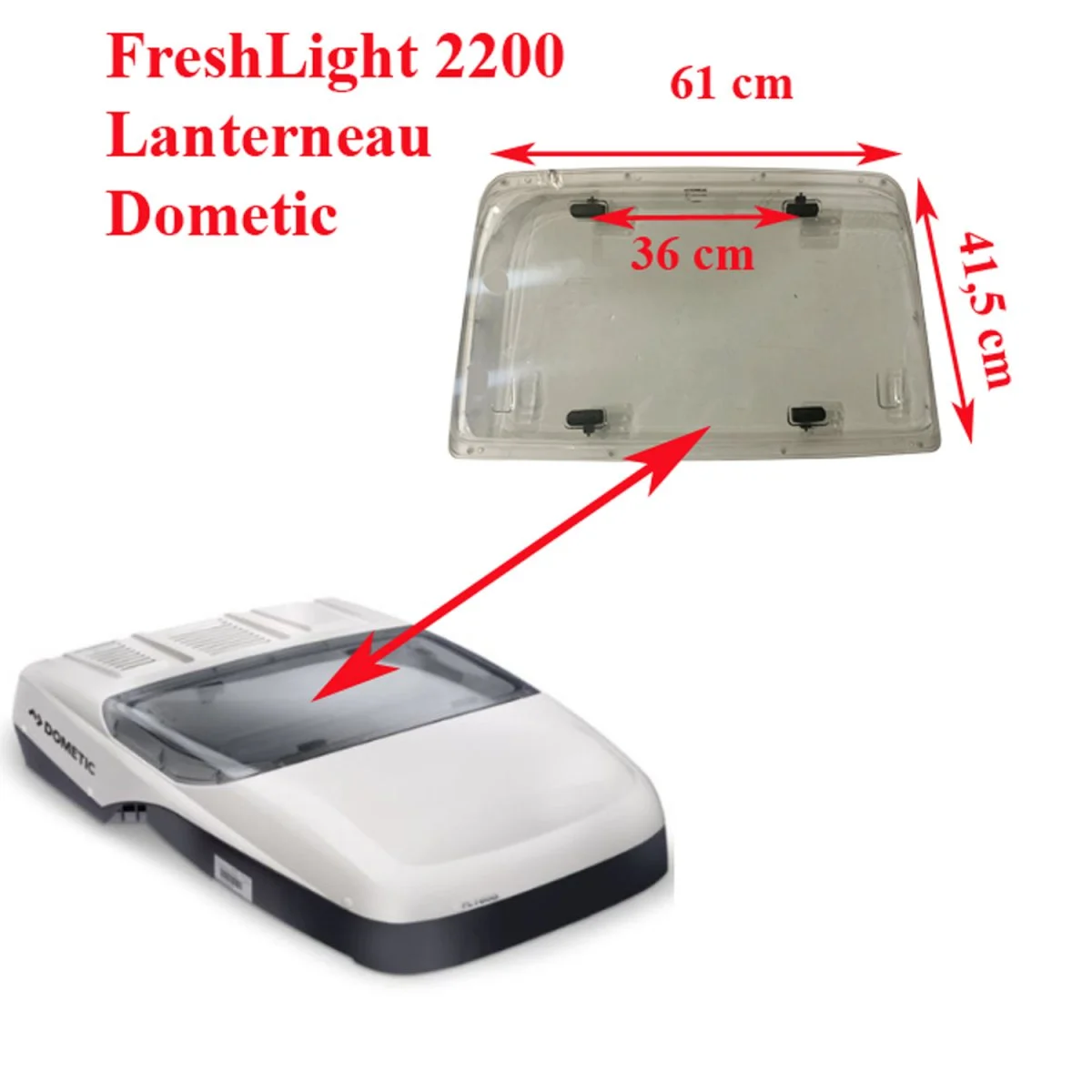 Dometic, lanterneau de la FreshLight - Accessoires Outdoor pour Plus de Liberté de Mouvement - {'count': 1, 'name': 'Ventilation'}