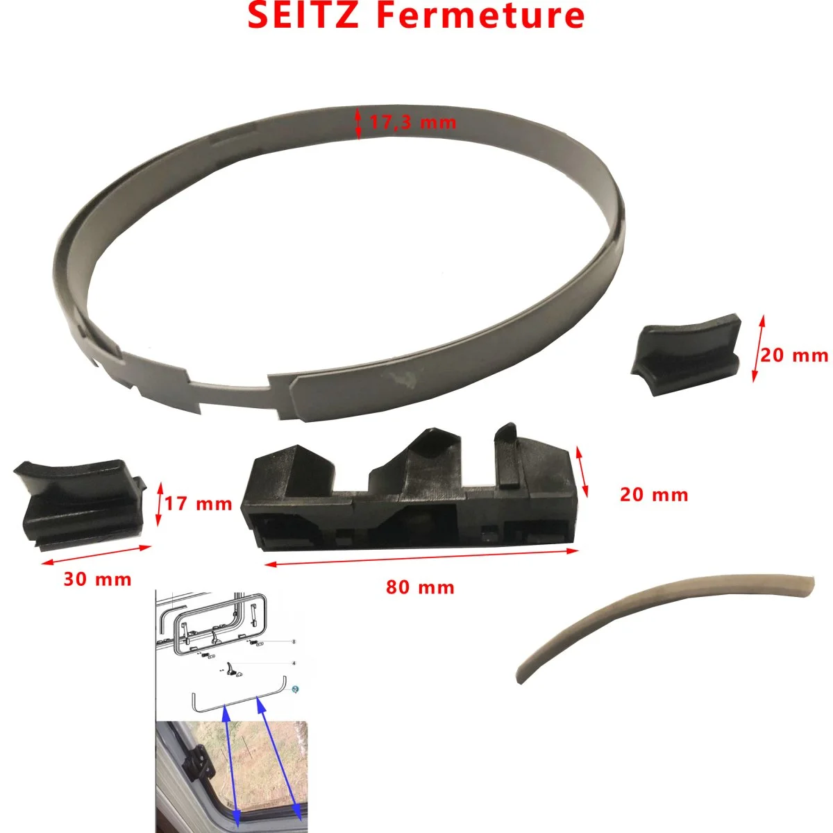 Seitz ceinture coulissante ou bandeau pour fenêtre ou baie S7ZT, S7ZFixfenster, Right S7ZFixwindow, S7ZTop-hungwindow par Dometic - Accessoires Outdoor pour Plus de Liberté de Mouvement