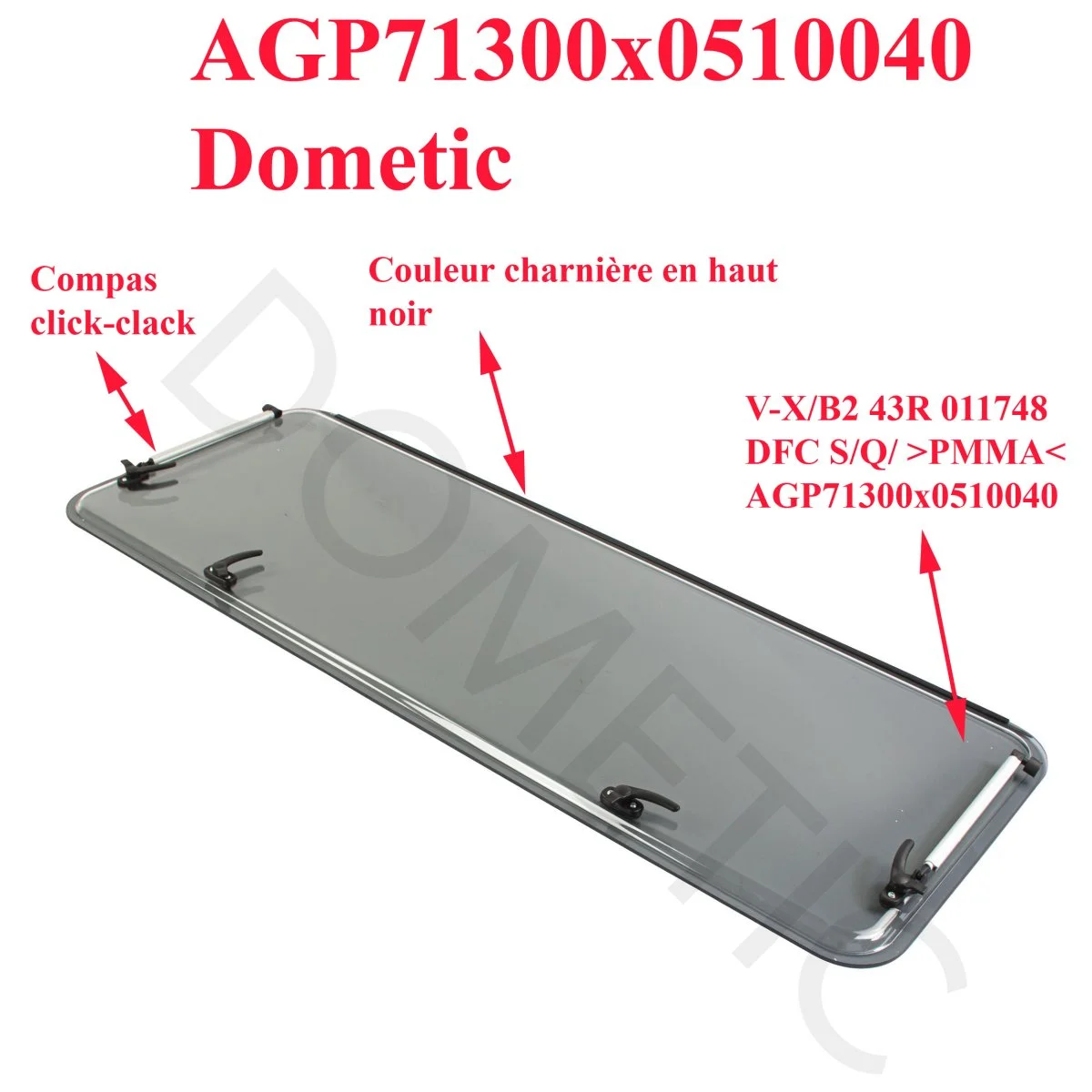 Dometic plexiglass baie remplacement fenêtre camping projetable mm Accessoires Outdoor Liberté Mouvement