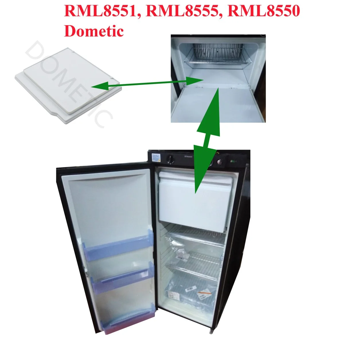 Dometic, plaque inférieure compartiment congélateur, freezer RML8551, RML8555, RML8550 - Accessoires Outdoor pour Plus de Liberté de Mouvement - {'count': 1, 'name': 'Arctic'}