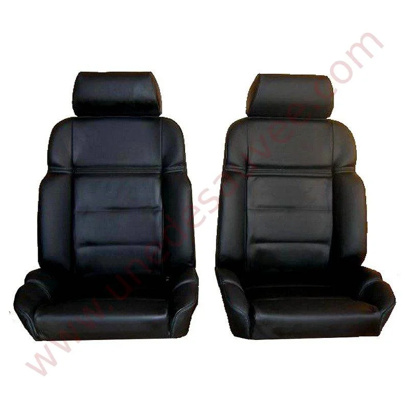 GARNITURES DE SIÈGES TOUS CUIR NOIR COUTURES VERTES PEUGEOT 205 GTI 1.9 GRIFFE HABILLAGE – COIFFES – SELLERIE DEUX SIEGES AVANT - Saldi Straordinari GOLF – Offerte Speciali Disponibili Adesso