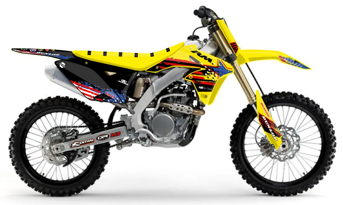 Kit déco NG Suzuki 250 RMZ 2010 -> 2018 | USA Series - Tout pour Créer des Expériences Mémorables en Extérieur - {'count': 1, 'name': 'Z2025'}