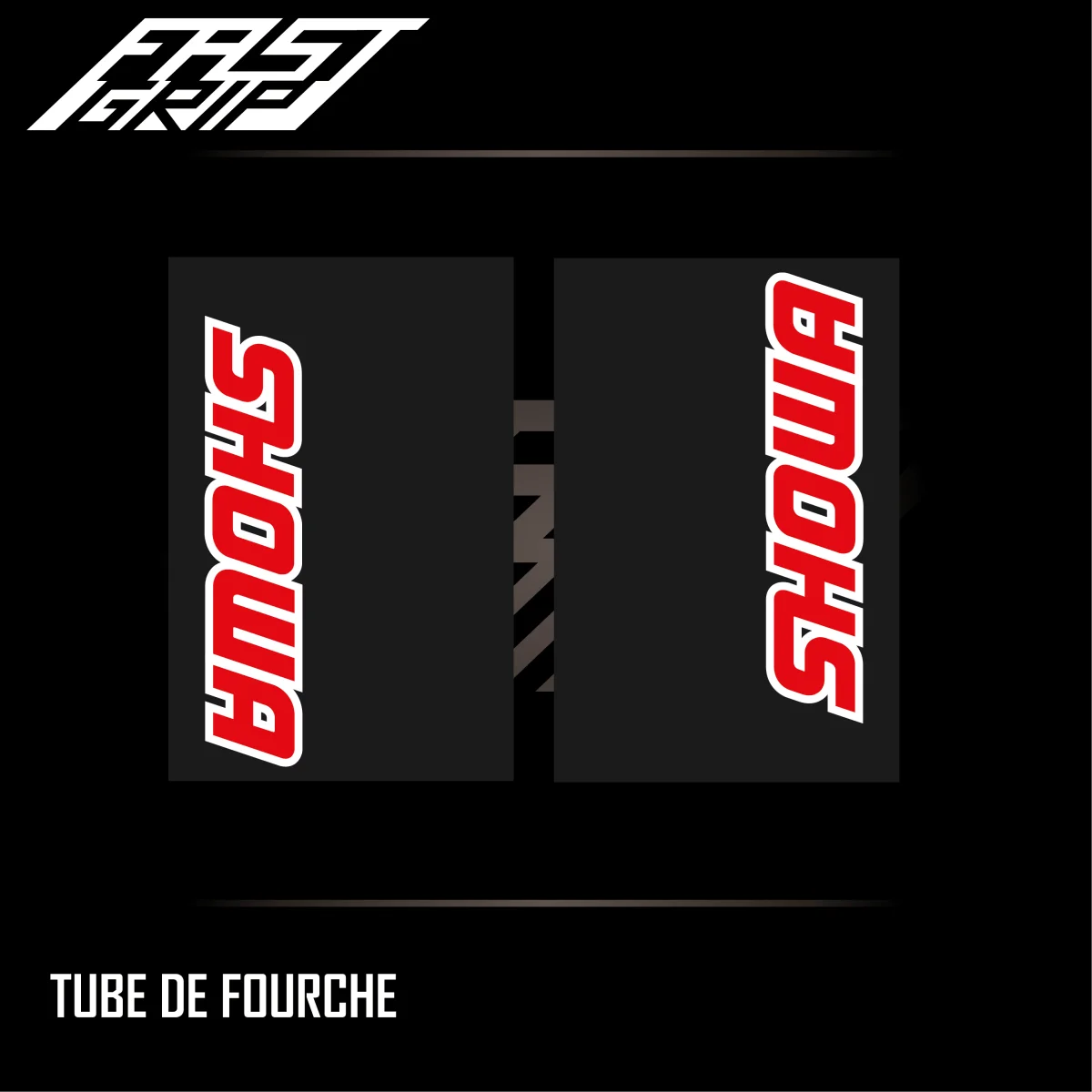Kit autocollant tube de fourche SHOWA fond noir 2 - Tout pour Créer des Expériences Mémorables en Extérieur - {'count': 1, 'name': 'tube'}