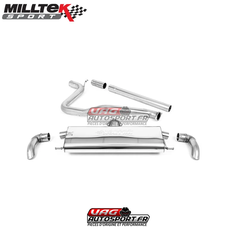 Ligne après FAP Sans intermédiaire – Sorties sous parechoc – Seat Leon FR 1.5 eTSI Mk4 FAP (2020+) – SSXSE245 – Milltek - Saldi Straordinari – Offerte Speciali Disponibili Adesso Catback Milltek SSXSE208 - Gt2i