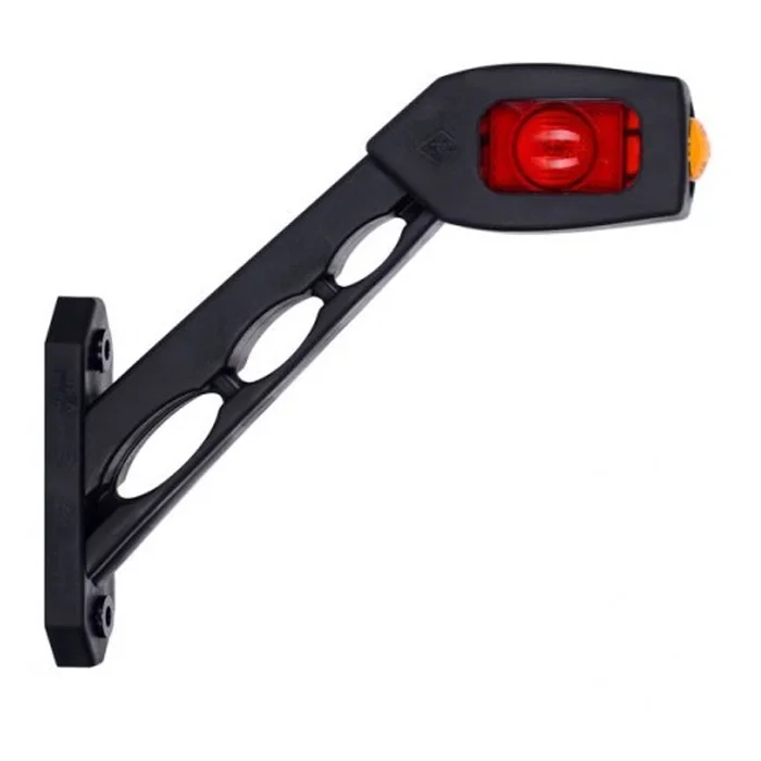 Feu de gabarit coudé en caoutchouc gauche ou droite 17 cm, cm 3 led, rouge/orange/blanc 12V/24V - Accessoires Outdoor pour Plus de Liberté de Mouvement