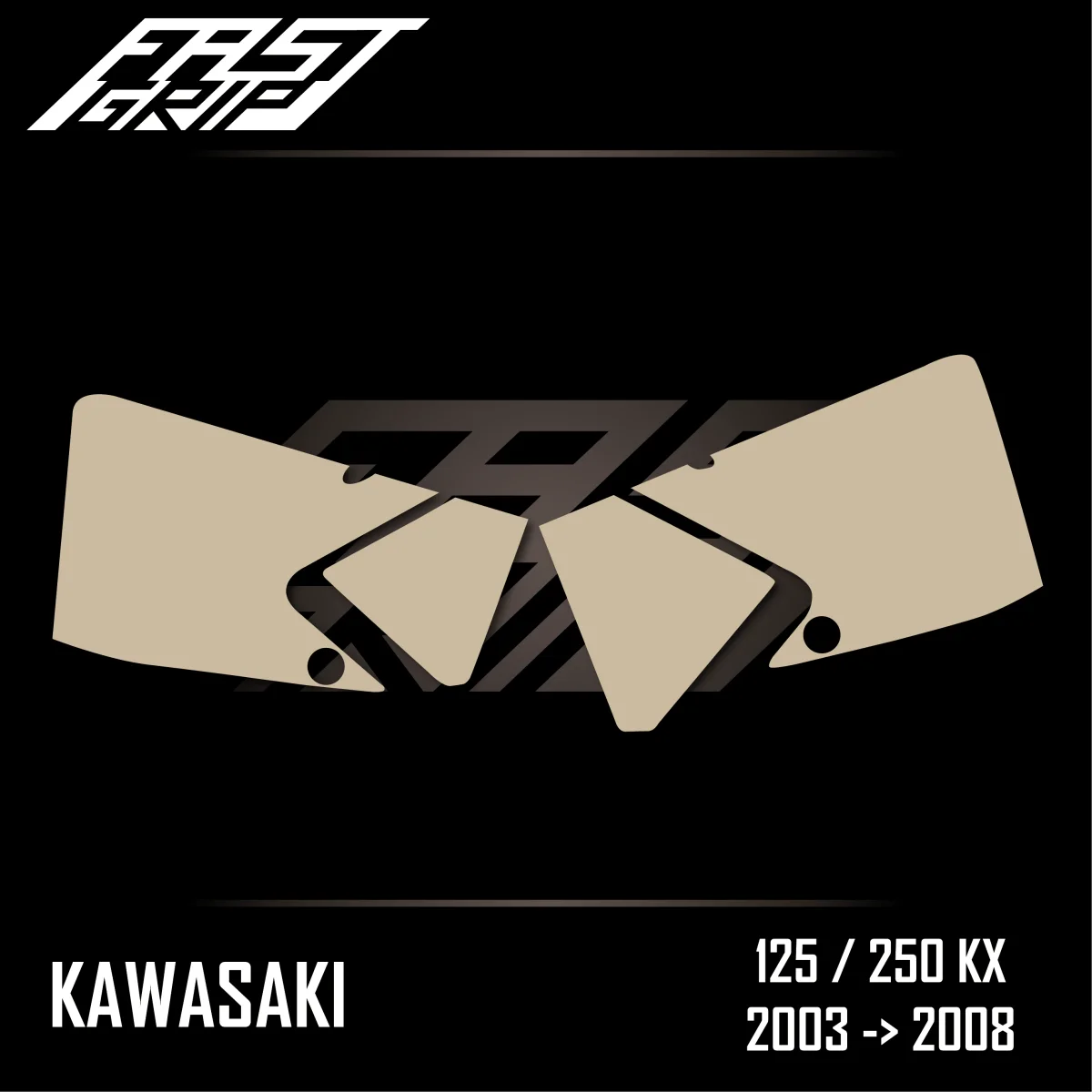 Kit protection plaques latérales Kawasaki KX -> GRIP Transparent Expériences Mémorables Extérieur