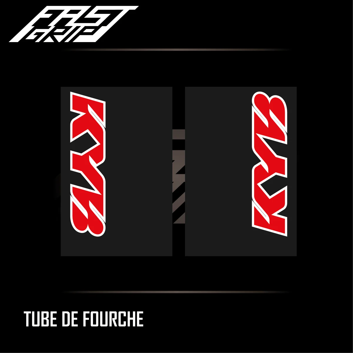 Kit autocollant tube de fourche KAYABA fond noir - Tout pour Protection Créer des Expériences Mémorables en Extérieur
