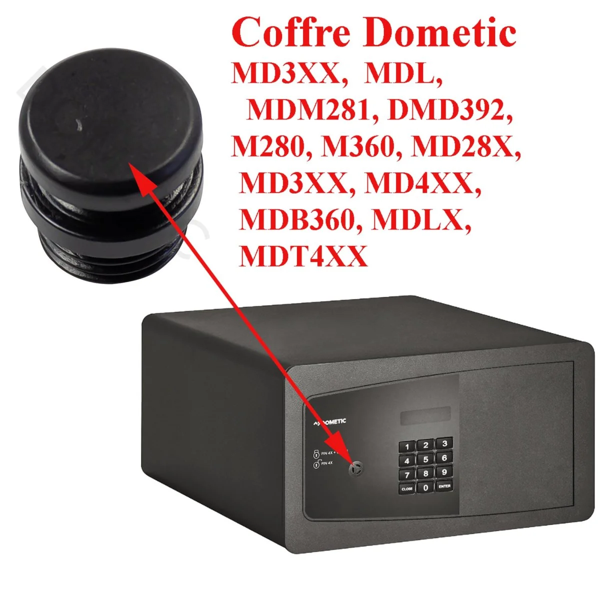 Dometic bouchon coffre versions MD3XX MDL MDM281 DMD392 M280 M360 MD28X MD3XX MD4XX MDB360 MDLX Accessoires Outdoor Liberté Mouvement