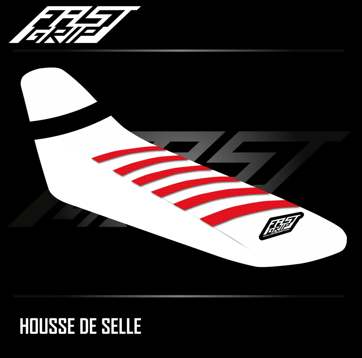Housse selle FANTIC XXF 450 XXF Blanche Rouge Expériences Mémorables Extérieur