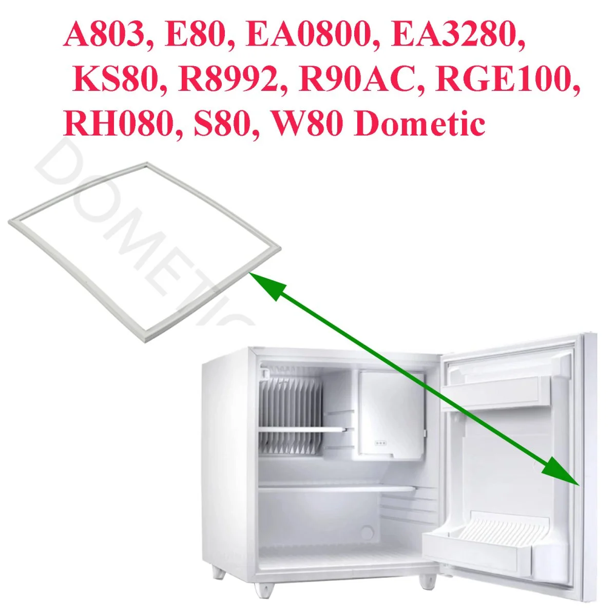 Dometic, joint de porte pour les minibars: A803, E80, EA0800, EA3280, KS80, R8992, R90AC, RGE100, RH080, S80, W80 - Accessoires Outdoor pour Plus de Liberté de montage Mouvement