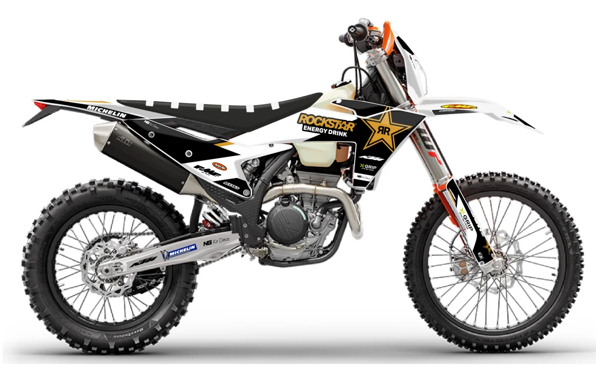 Kit déco @rockstargames NG KTM 125 / 250 / 300 / 350 / 450 / 500 EXC / EXCF / TPI 2024 -> 2025 | ROCKSTAR - Tout pour Créer des Expériences Mémorables en Extérieur
