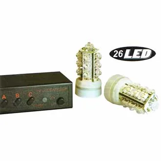 Lot de 2 ampoules H4 ou H7 12 V 26 leds blanc 3 fonctions - Accessoires Outdoor pour Plus de Liberté de Mouvement Lot de 2 ampoules LED H7 universelles 80 W 6000 K blanches pour phares  antibrouillard de voiture, 12 V