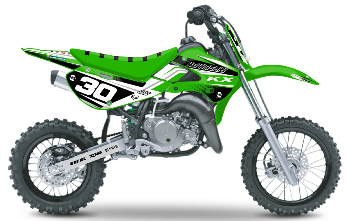Kit déco NG bikes Kawasaki 65 KX 2000 -> 2026 / 110 KLX 2000 -> 2009 | BREAK Séries - Tout pour Créer des Expériences Mémorables en Extérieur
