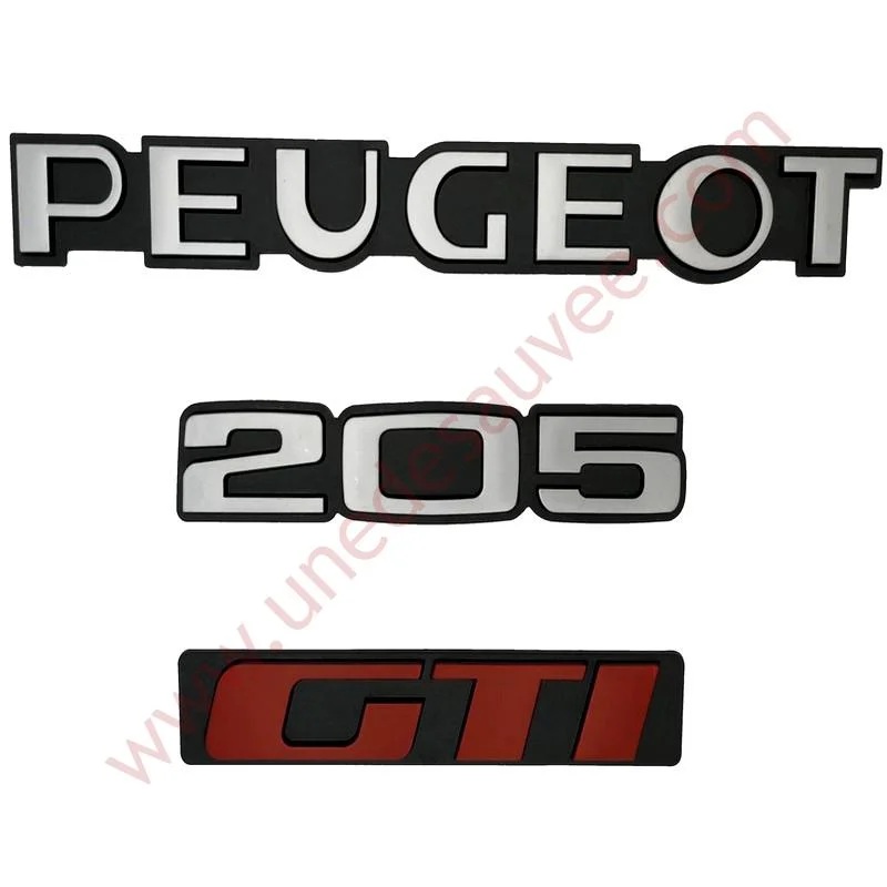 LOGO PEUGEOT GTI MONOGRAMME ROUGE GRIS KIT Saldi Straordinari Offerte Speciali Disponibili Adesso