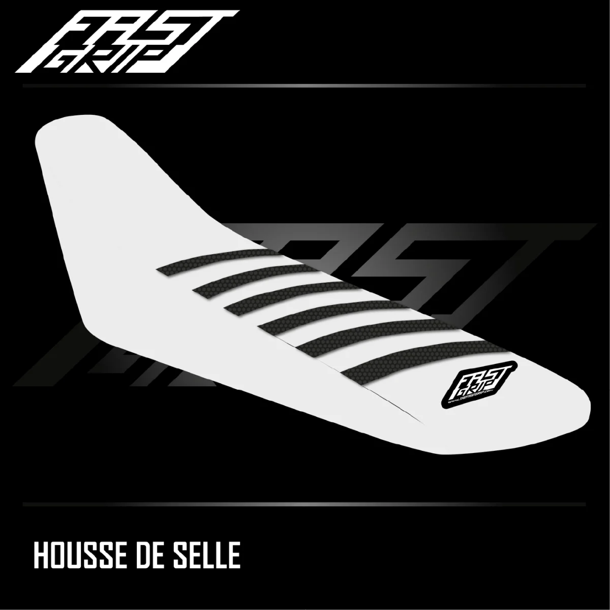 Housse selle Kawasaki KXF -> KXF -> Blanche Noire Expériences Mémorables Extérieur