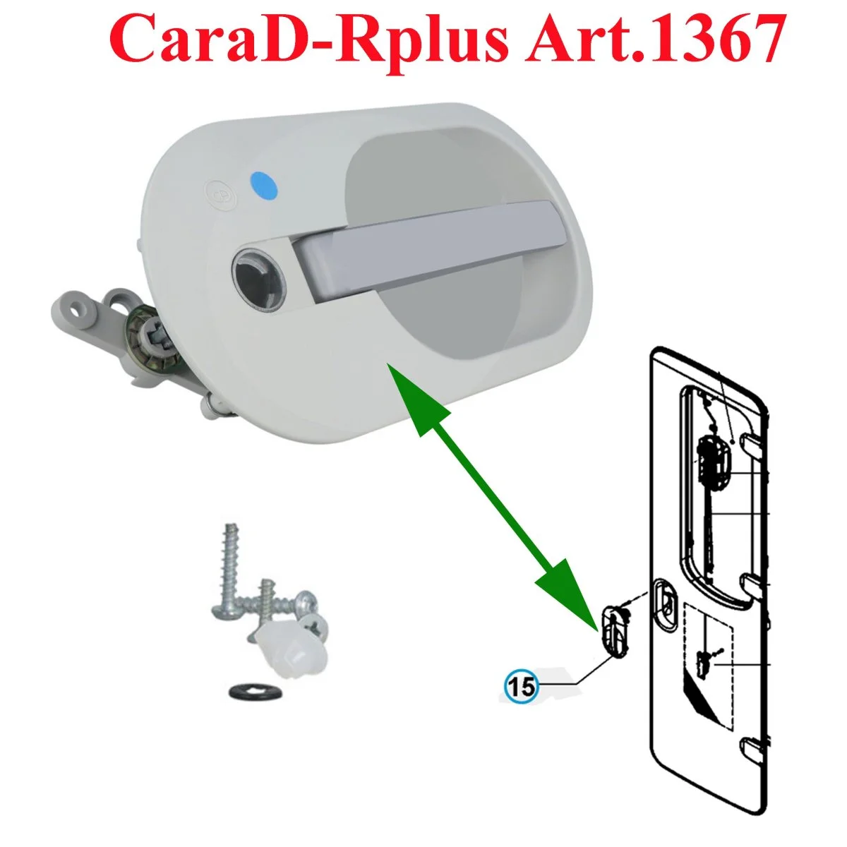 Dometic poignée de porte camping CaraD-Rplus Art.1367 4460001673 - Accessoires chambre Outdoor pour Plus de Liberté de Mouvement