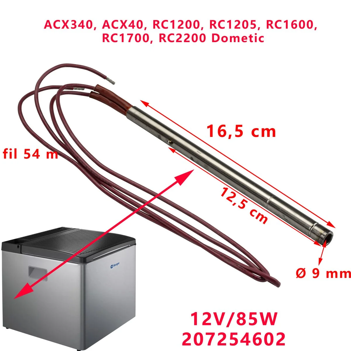 Résistance 12V/85W 207254602 pour réfrigérateur ACX340, ACX40, RC1200, RC1205, RC1600, RC1700, RC2200 par Dometic - Accessoires Outdoor pour Plus de Liberté de Mouvement Amazon.fr : DOMETIC RC1200EGP Glacière portable à absorption, 40L,  12/230V/Gaz, 25°C en dessous de la température