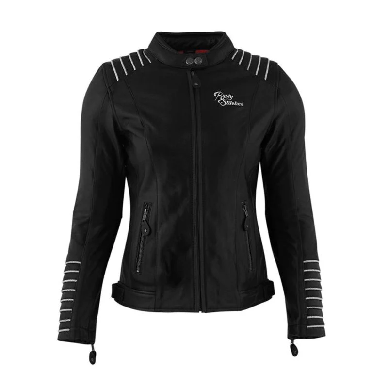 Blouson moto AA Rusty Stitches Jacket Amanda noir ​Drones Professionnels Grand Public Boutique Française