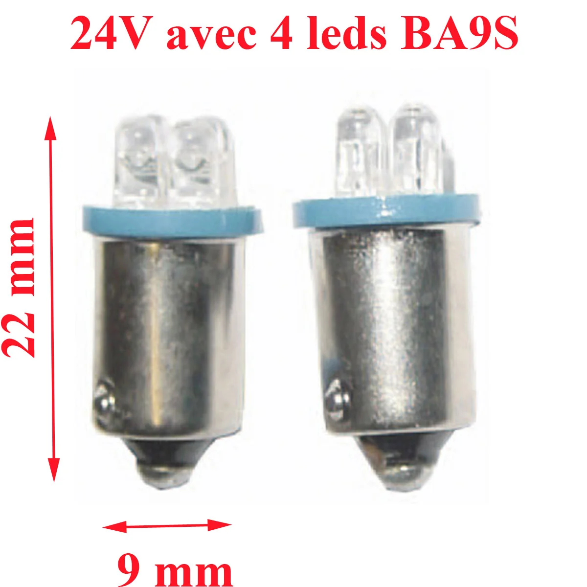 Paire d’ampoules 24 V 4 leds BA9S couleurs au choix - Accessoires Outdoor pour Plus de Liberté de Mouvement - {'count': 1, 'name': 'Écouteurs'}