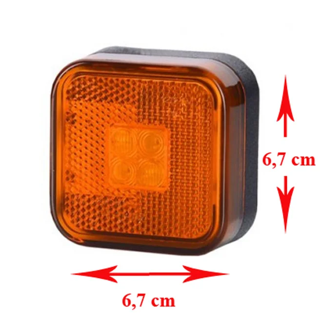 Feu de gabarit carré orange 4 led 12/24V - Accessoires Outdoor pour Plus de Liberté de Mouvement - {'count': 4, 'name': 'Jokon'}