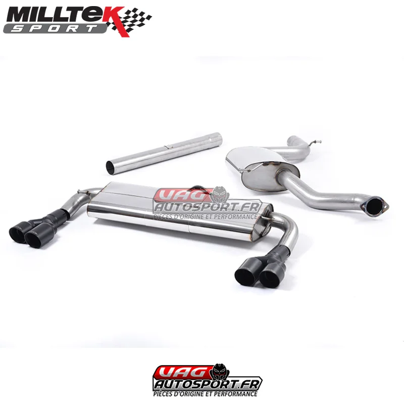 Demi-ligne CatBack silencieux intermédiaire- Homologué Sorties GT80 Black Cerakote Seat Leon Cupra TSI 290 cv FAP SSXSE167 Milltek Saldi Straordinari Offerte Speciali Disponibili Adesso