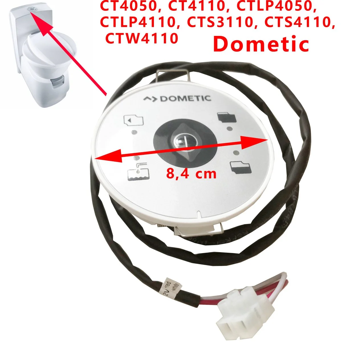 Commande complet des toilettes Dometic pour CT4050, CT4110, CTLP4050, CTLP4110, CTS3110, CTS4110, CTW4110 – NOUS CONTACTER POUR LE DELAIS - Accessoires Outdoor pour Plus de Liberté de Mouvement - {'count': 2, 'name': 'commande'}