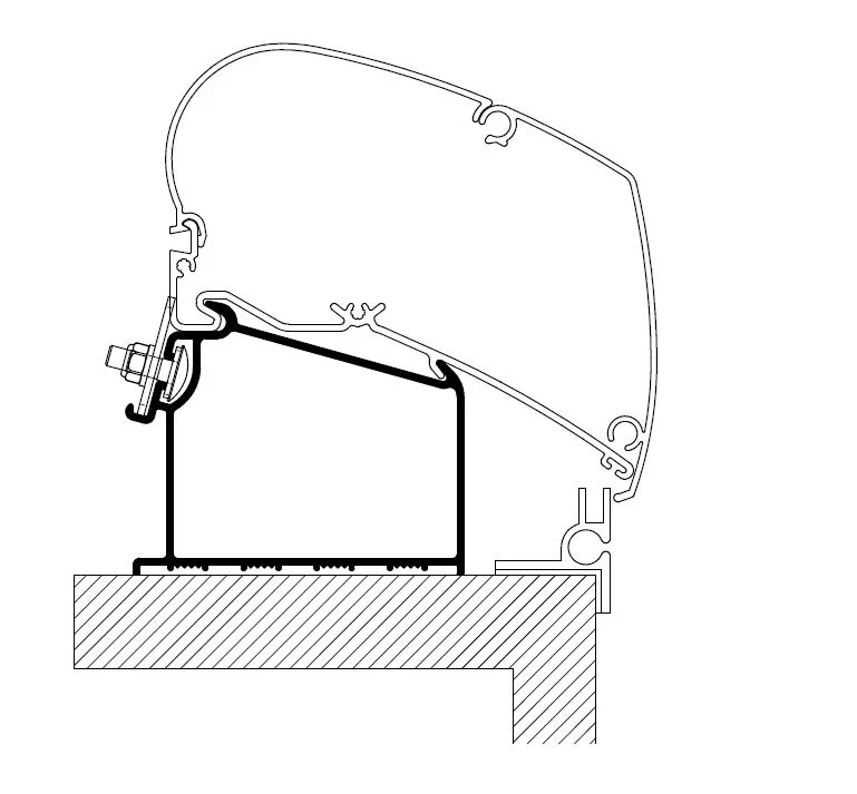 Rail d’adaptateur 4 pcs pour store toit Thule Omnistor Série 6 / 9 Adria Caravan à partir de 2015 - Offre limitée dans le temps ⏳ Ne tardez pas à commander ! - {'count': 2, 'name': 'VW'}