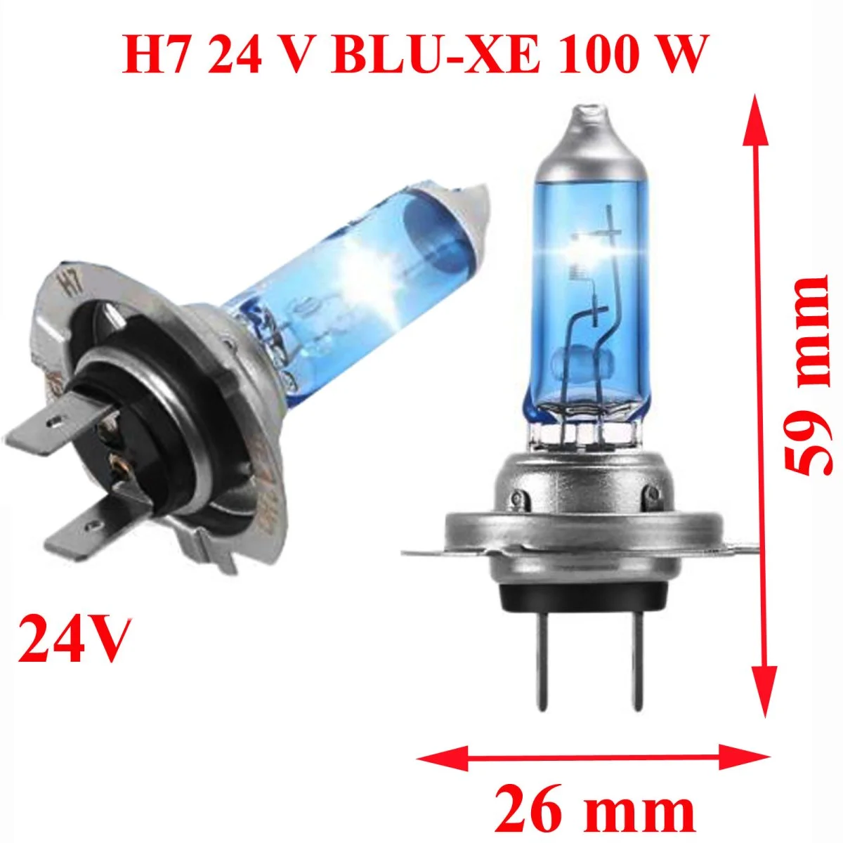 Paire GRIS d’ampoules H7 24 V BLU-XE 100 W pour camion - Accessoires Outdoor pour Plus de Liberté de Mouvement