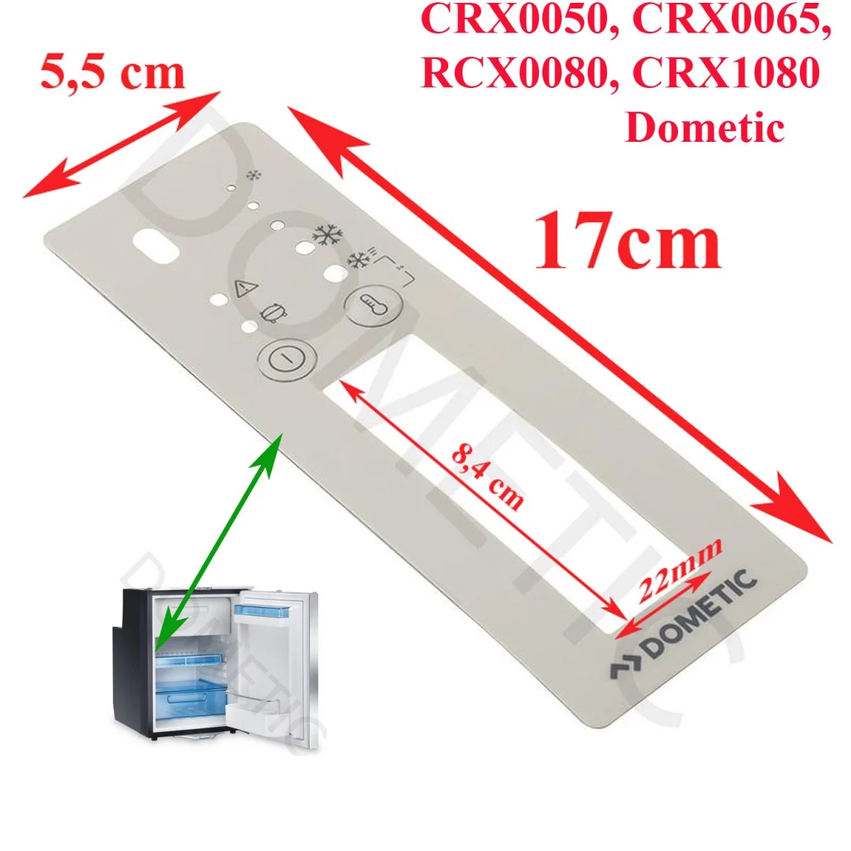 Dometic bandeau platine commande CRX0050 CRX0065 RCX0080 CRX1080 Accessoires Outdoor Liberté Mouvement
