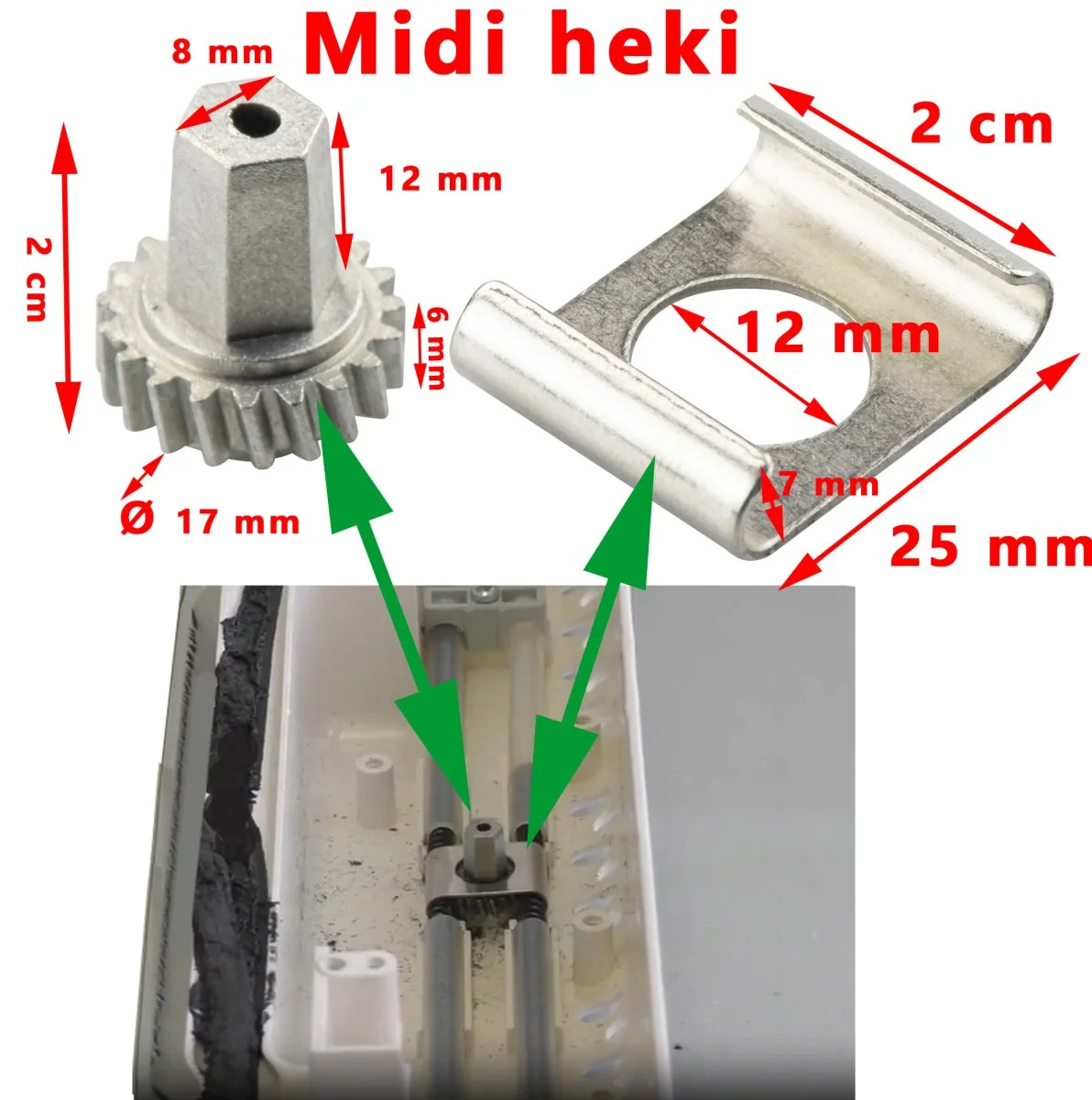 Pignon d’engrenage avec le support d’ouverture du lanterneau à manivelle Midi Heki par Dometic - Accessoires Outdoor pour Plus de Liberté de Mouvement - {'count': 1, 'name': 'FIN'}