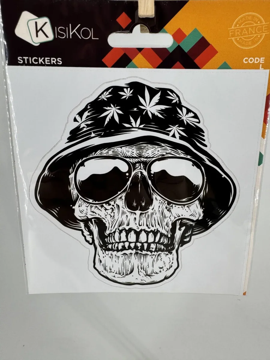Sticker Skull Tête mort Homme bob Saldi Straordinari Offerte Speciali Disponibili Adesso