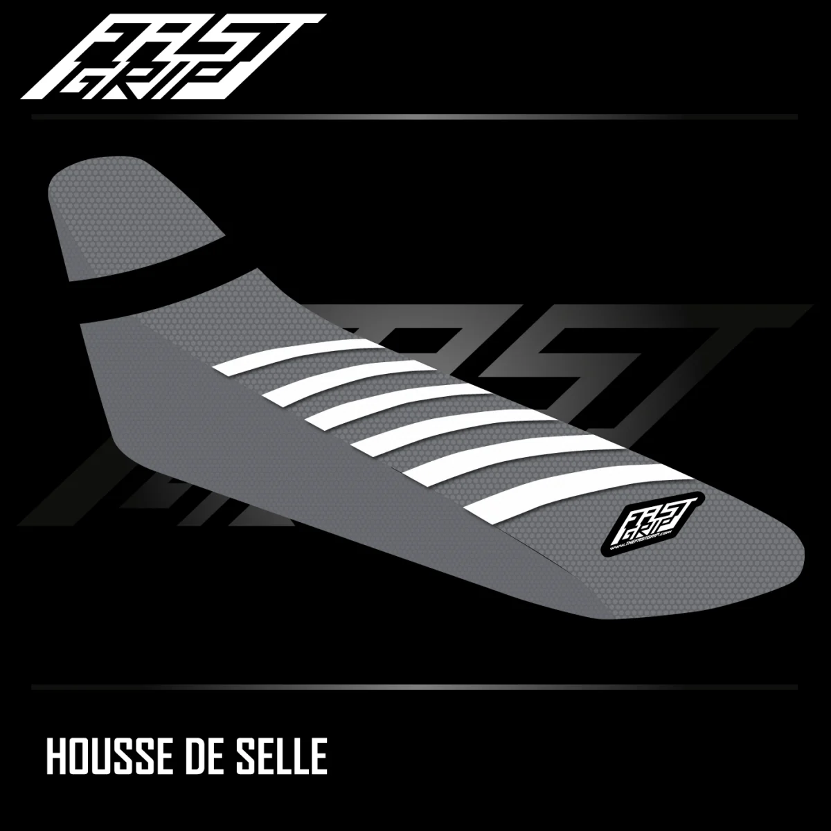 Housse de selle FANTIC 250 XXF 2025 -> 2026 / 450 XXF 2023 -> 2026 Grise noire | Blanche - Tout pour Créer des Expériences Mémorables en Extérieur