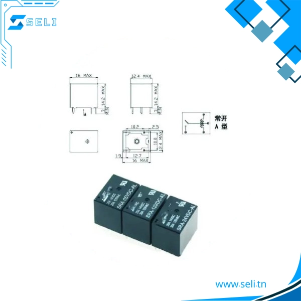 RELAIS 12V trời DC 1 NO 125VAC/20A SRA-12VDC-AL-(4P) T72 - Saldi Straordinari – Offerte Speciali Disponibili Adesso
