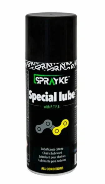 SPRAYKE Special Lube Lubrifiant pour chaînes avec huile fluide de silicone sous forme de spray - Accessoires Outdoor pour Plus de Liberté de Mouvement - {'count': 1, 'name': 'Applicateur'}