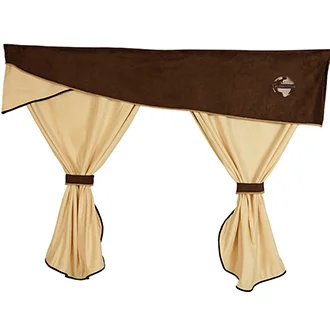 Ensemble Blanc de rideaux et accessoires de cabine Elégance - Accessoires Outdoor pour Plus de Liberté de Mouvement